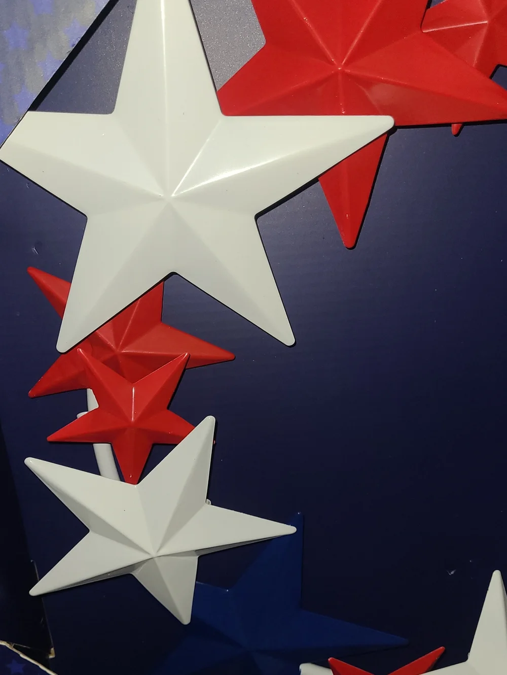 Liberty Lane Patriotic Star Wreath - Red White Blue - 19.5